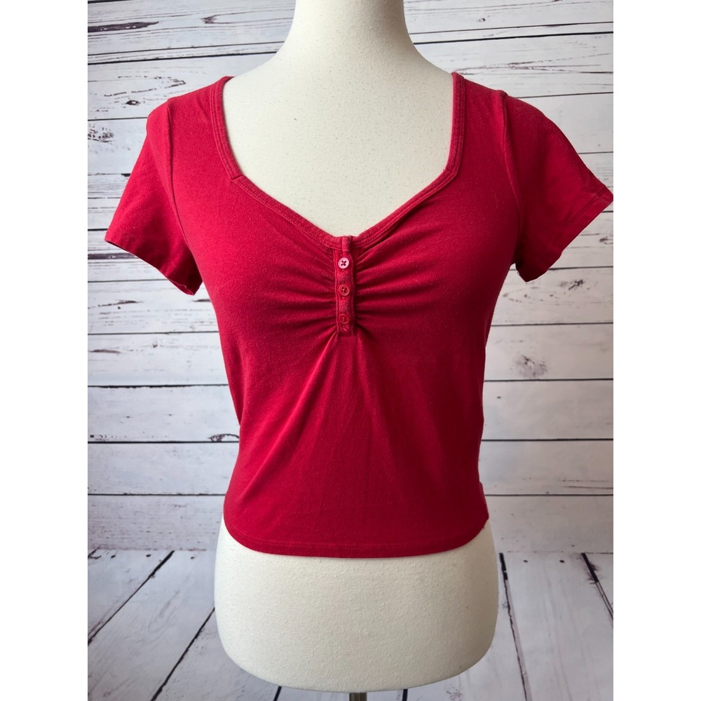 Hollister Shirt Y2K Crop‎ Babydoll Cropped Must Have Collection Medium Baby Tee